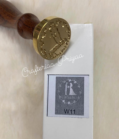 Wax Seal Stamp- Wedding couple design no. -2