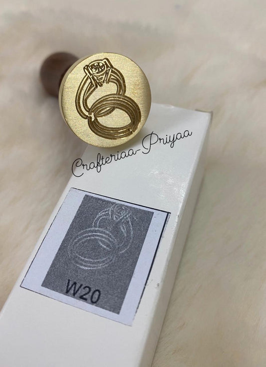 Wax Seal Stamp- RINGS design no. -7