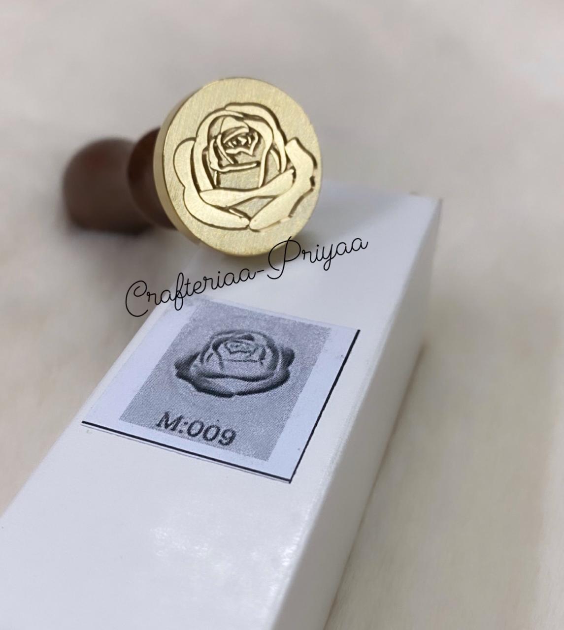 Wax Seal Stamp- ROSE design no. -8