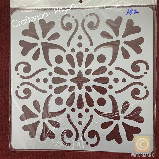 12×12 inch – Stencil Design – 182