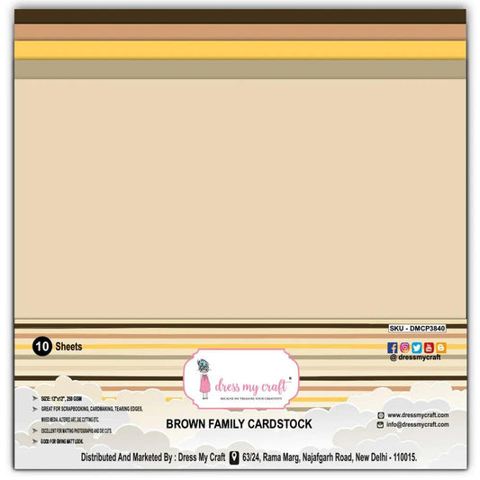 Brown Family Cardstock 12×12