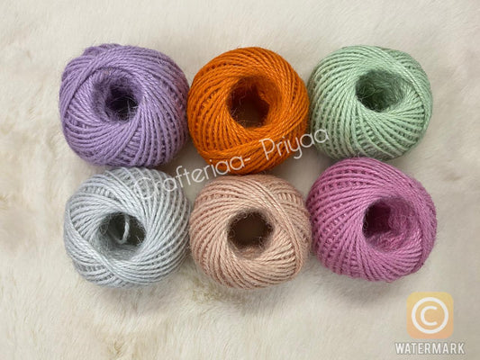 Jute Thread Combo- 6 roll- 50 mtrs each roll- D1