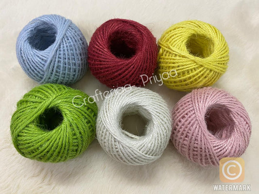 Jute Thread Combo- 6 roll- 50 mtrs each roll- D2
