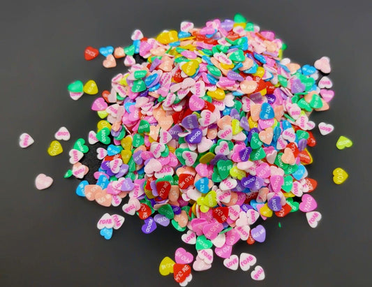 Printed Hearts-10g + FREE STORAGE JAR