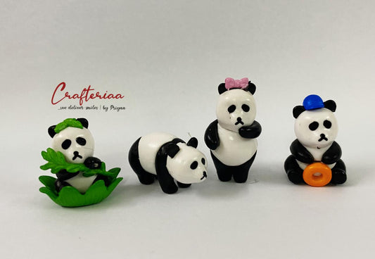 Panda Set – miniature 4 pieces – design 25
