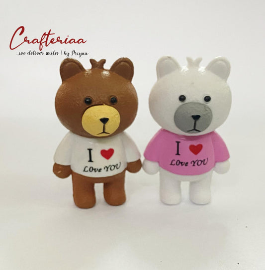 Teddy Bear – miniature 2 pieces – design 41