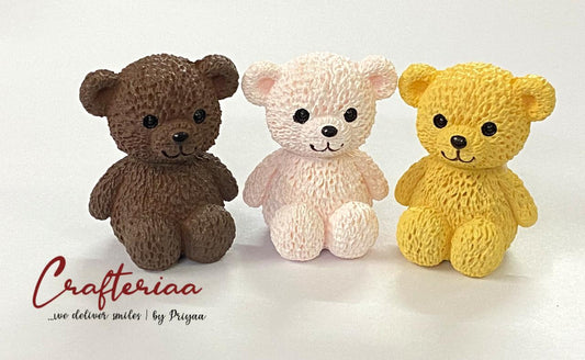 teddy Bear – miniature 3 pieces – design 60