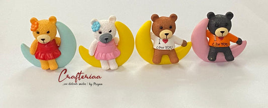 Teddy Bear set – miniature 4 pieces – design 66