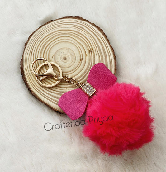 Pom Pom Key Ring  – 1 Piece