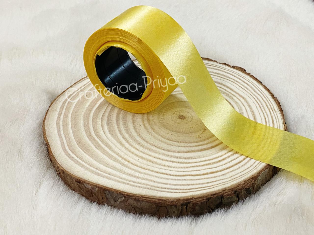 Plain Ribbon- Yellow- 8-9 metres approx