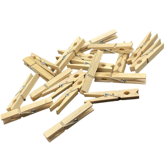 Wooden Clips – 7 Cm- 10 Pieces – Plain