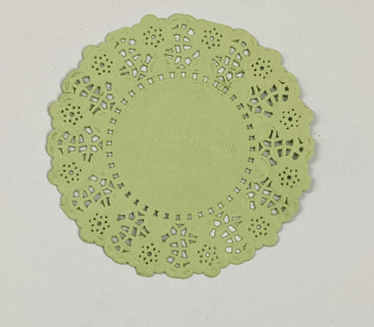 Paper Lace Doilies  -3.5 Inch- 1 pack – Green