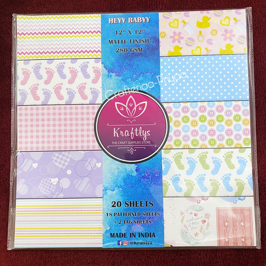 Heyy Baby- 12 x12 inch- 20 Sheets