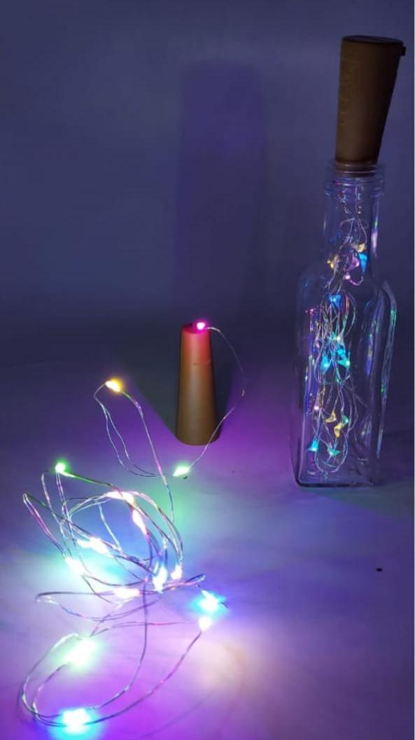 Battery operated Cork Lights -6 Pieces- Multi