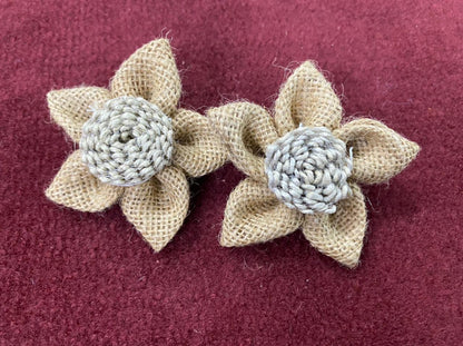 Jute Flowers- 2 Pieces shade -Jute color