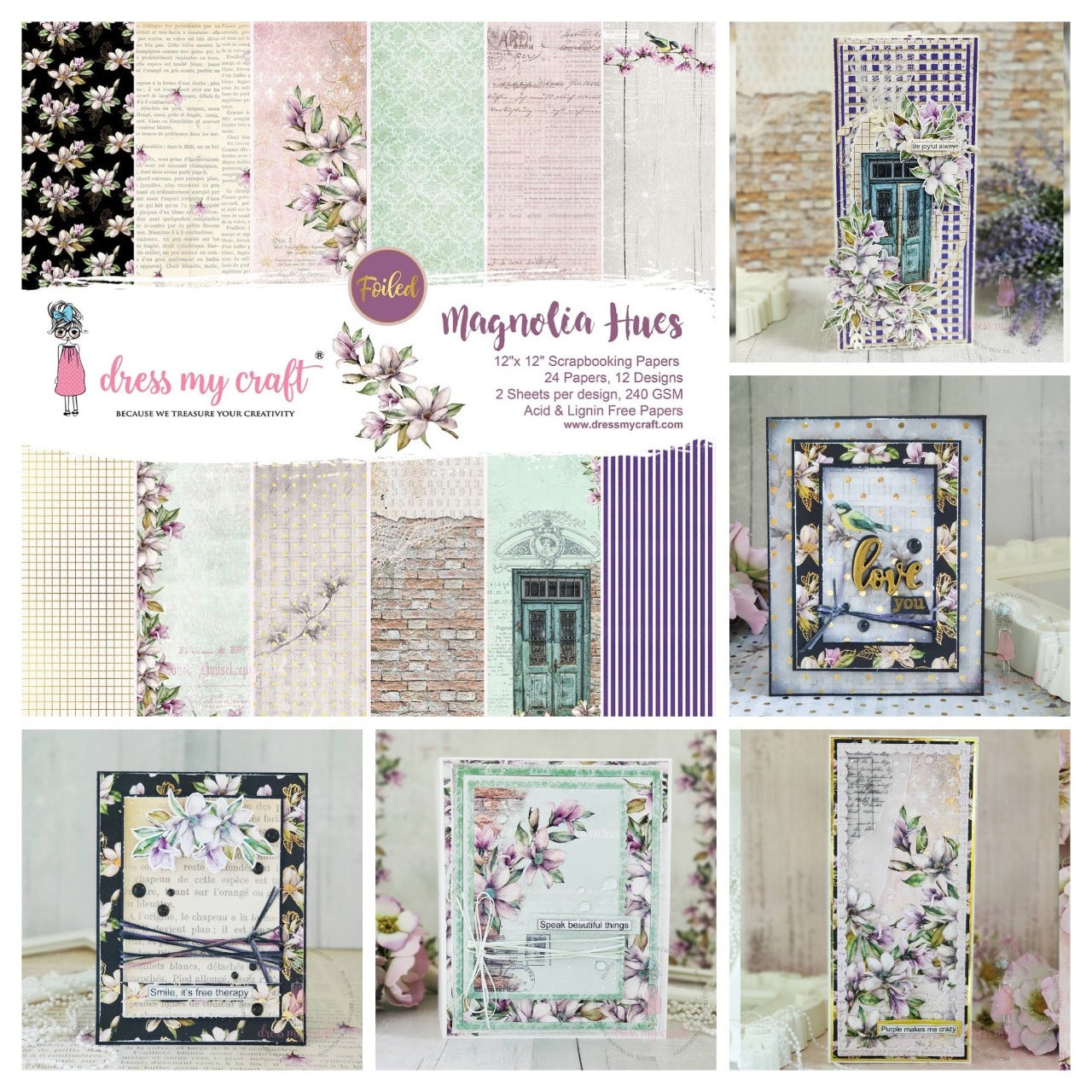 Magnolia Hues – 12″X12″ Paper Pad