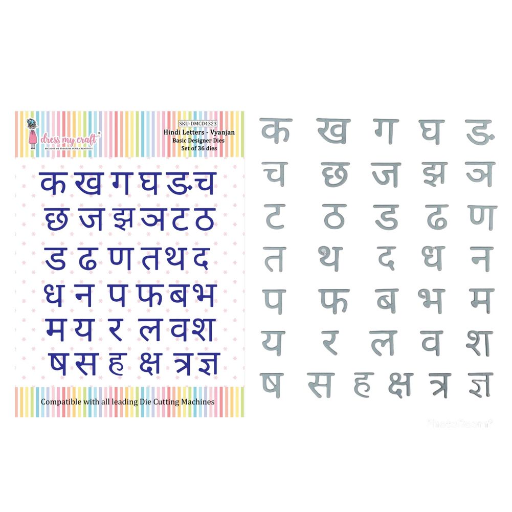 Hindi Letters – Vyanjan – Basic Designer Dies