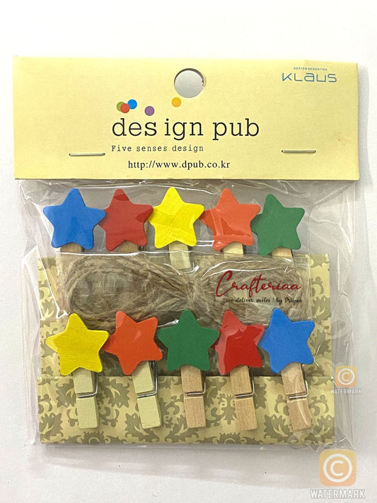 Clip – 10clips – 1 set Design -35 Stars