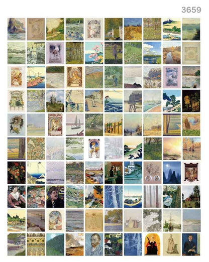 Vellum Ephemera Set of 365 sheets- (5×4 cm)- Design 9