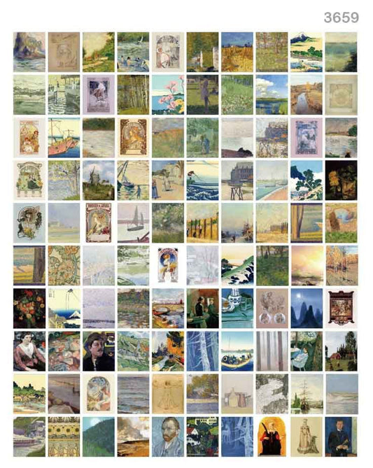 Vellum Ephemera Set of 365 sheets- (5×4 cm)- Design 9
