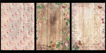 Shabby Vintage Wood- A4- 18 Sheets
