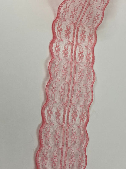 Net Lace- 1 roll-2 mtr- Light Coral
