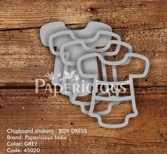 3D Shaker Chipboards- Boy Dress
