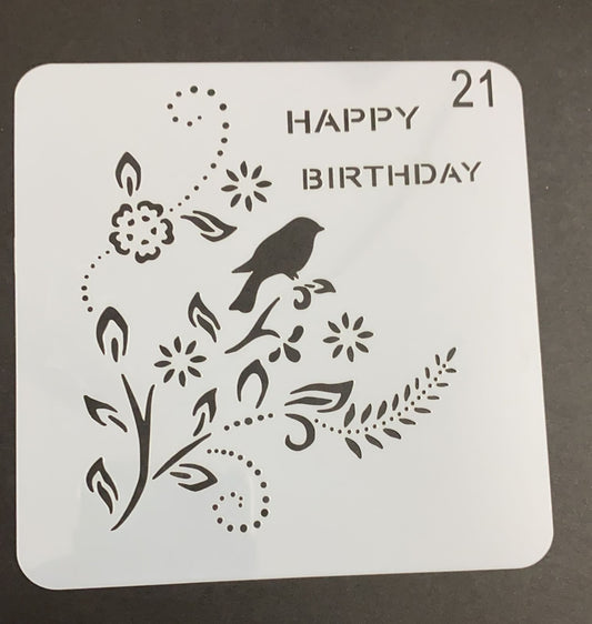 5×5 inch – Stencil Design – 85