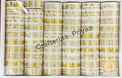 Gold Foil Washi Tape- 35 pieces
