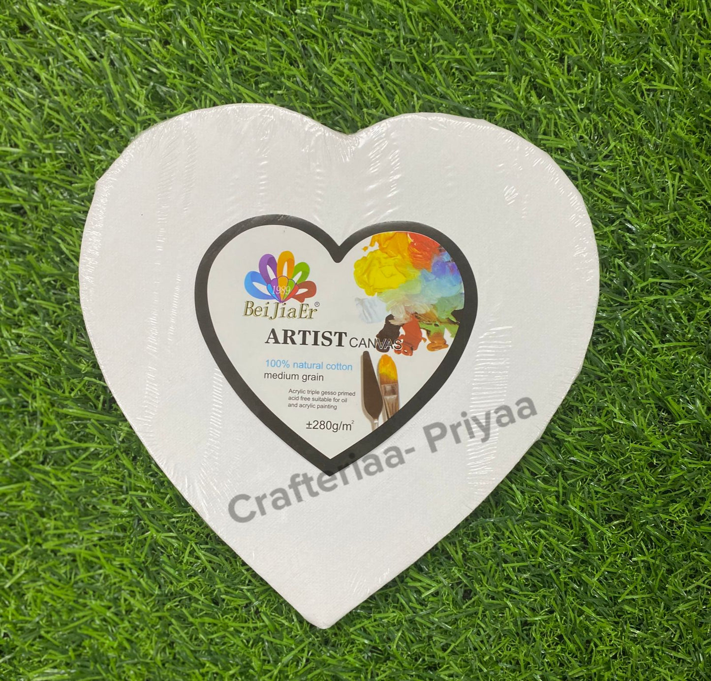 Canvas Shape Heart – 8inch – 1 piece
