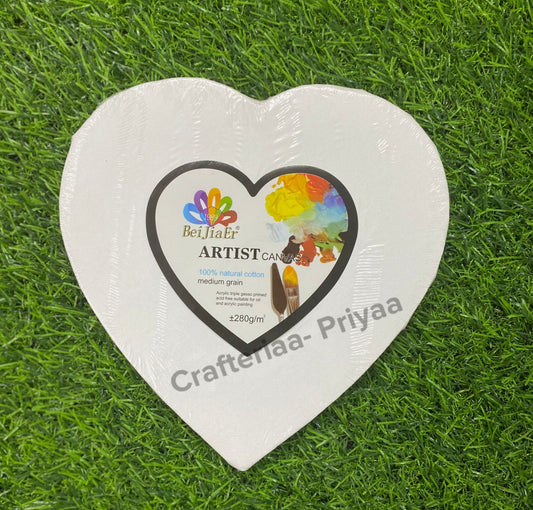 Canvas Shape Heart – 8inch – 1 piece