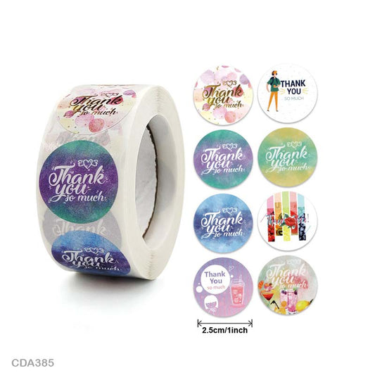 Thank you Sticker – 500 pieces each roll -CDA385