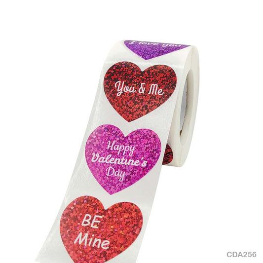 Heart Sticker Roll – 500 pieces each roll – CDA256