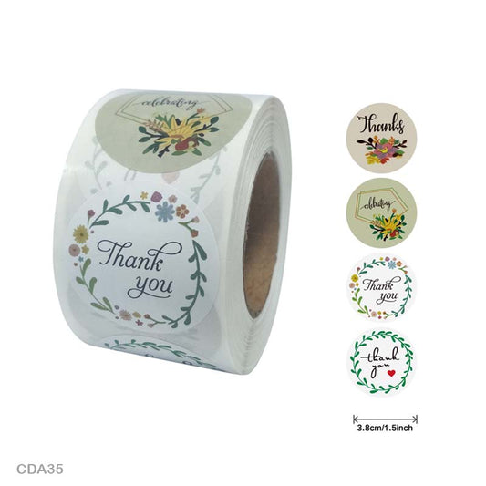 Thank you Sticker Roll – 500 pieces each roll – CDA35