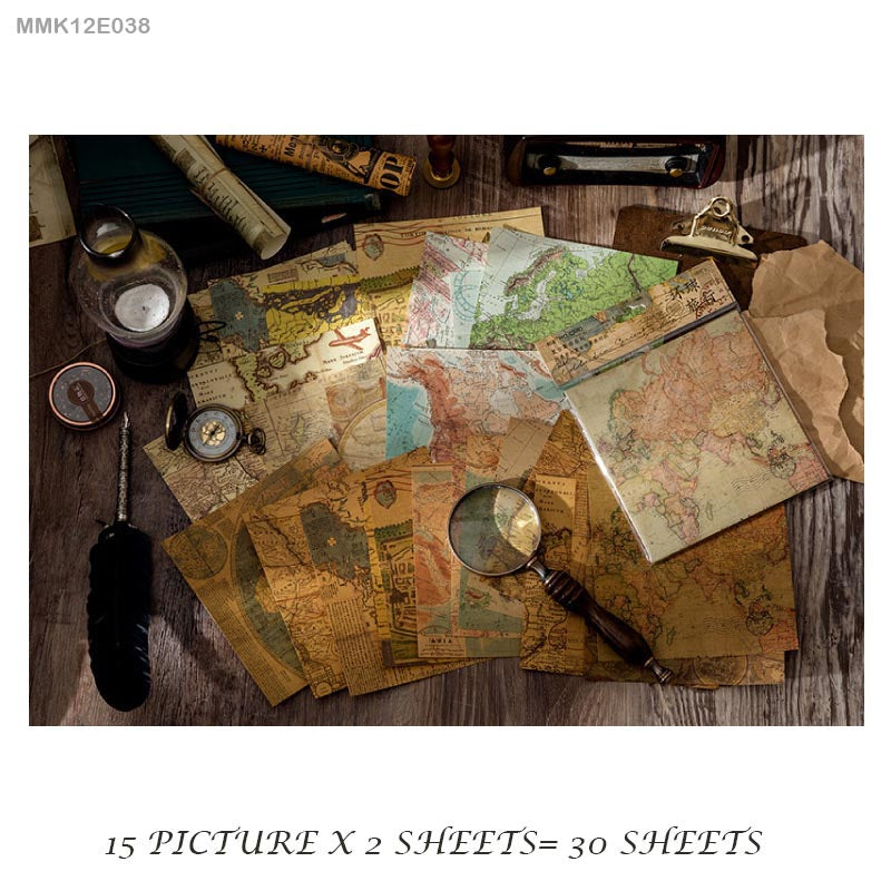 Vintage Sheets set -30 Sheets- Travel Around The World – CPJ197
