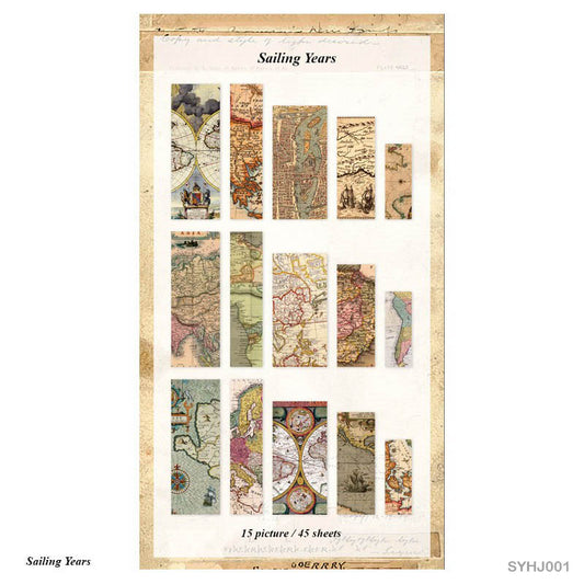 Vintage Stickers set – 45 Sheets- Sailing Years- CPJ470