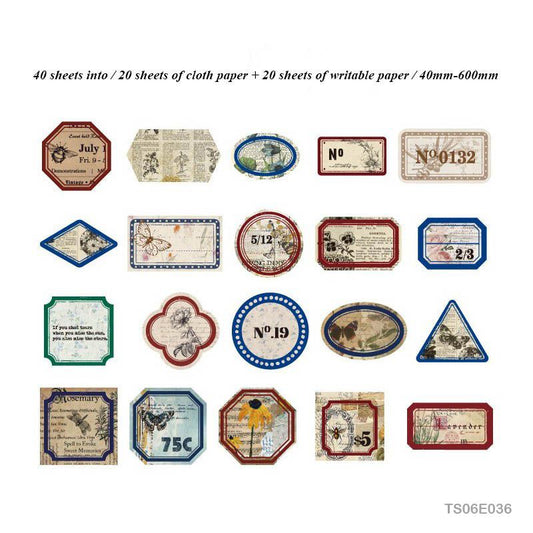Vintage Tin Box Stickers – 40 pieces- Institute Of Flowers and Plants