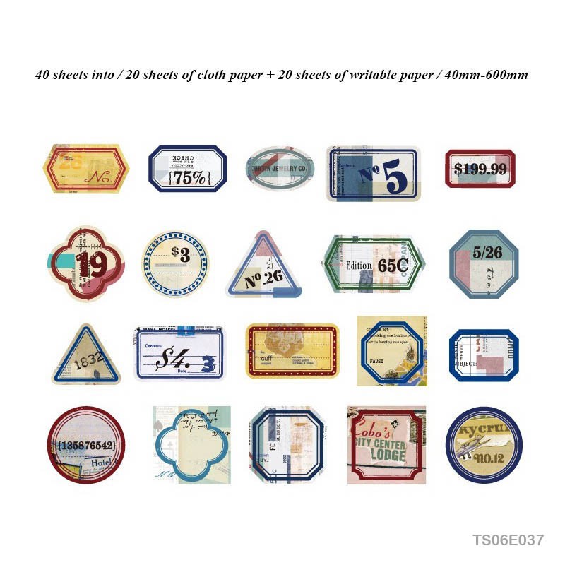 Vintage Tin Box Stickers – 40 pieces- Pasteup Diaries