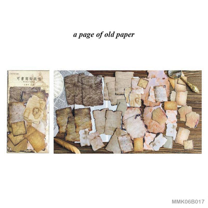 Written Stickers set -A Page of Old Paper – 15 Pieces – CPJ410