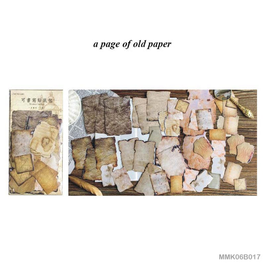 Written Stickers set -A Page of Old Paper – 15 Pieces – CPJ410