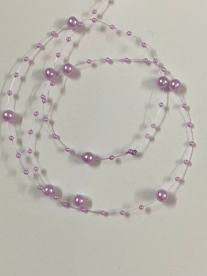 Bead/Pearl lace -55 mtr color light purple