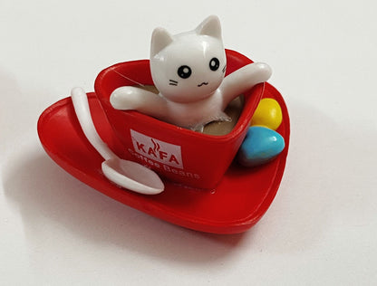 Miniature – design 231 Cat in Coffee Cup- 1 piece