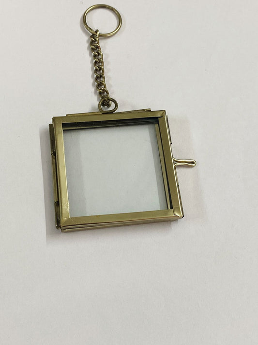 Vintage Glass Frame – 2 x 2 inch – 10 pieces- Light Gold