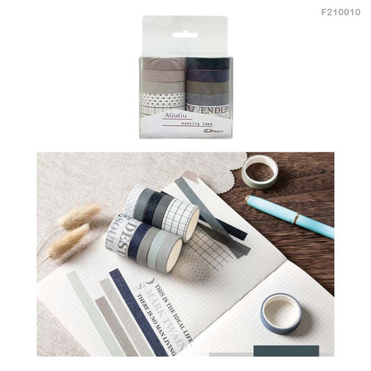 Washi Tape – Set of 10 tapes Design- F- 10