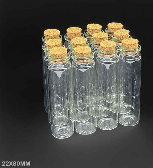 Glass Bottles Size: 22*80mm - 7 Bottles