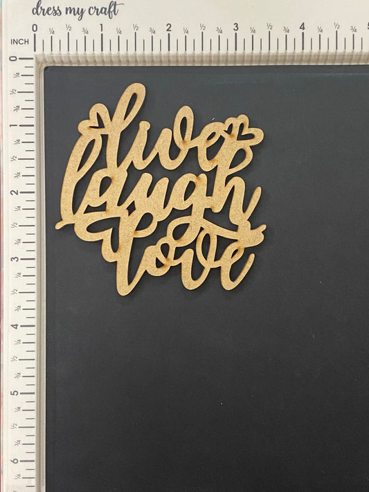 Mdf Cutout – 1 piece – Live Laugh love