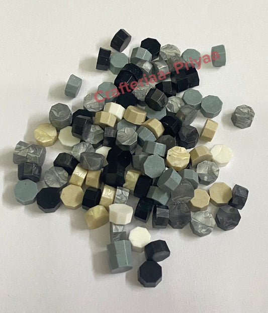 Wax Seal Beads- 100 pieces – Shade N11- Grey Theme