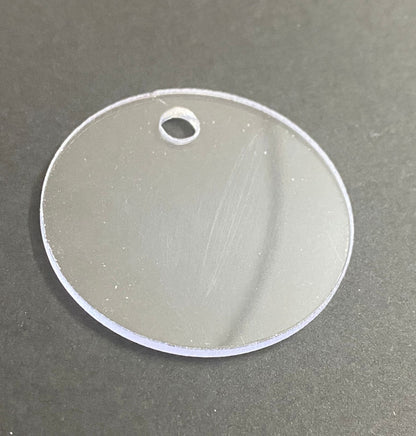Acrylic Circle with hole- 2 inch - 2pieces
