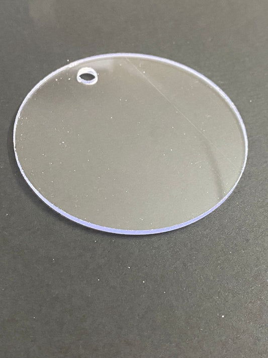 Acrylic Circle with hole- 3 inch- 2 pieces