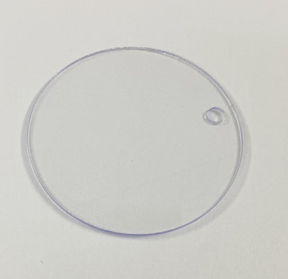 Acrylic Circle with hole- 3 inch- 2 piece